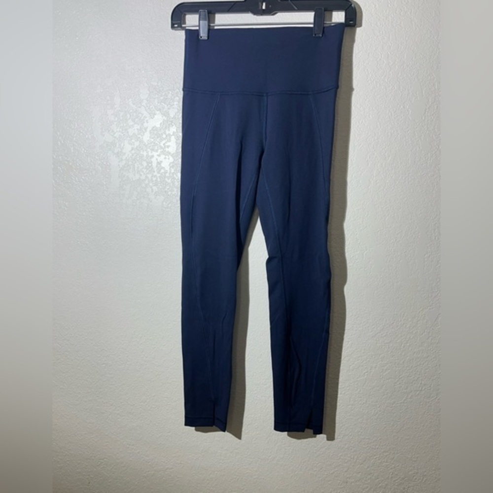 Navy Blue Wonder Train Everlux Lululemon Leggings